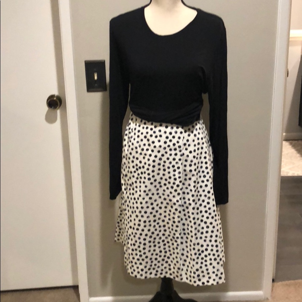 Black and White Polka Dot Skirt